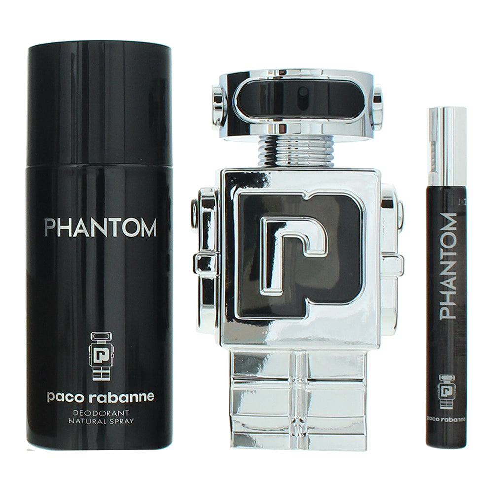 Paco Rabanne Phantom 3 Piece Gift Set: Eau de Toilette 100ml - Eau de Toilette 1 - Product