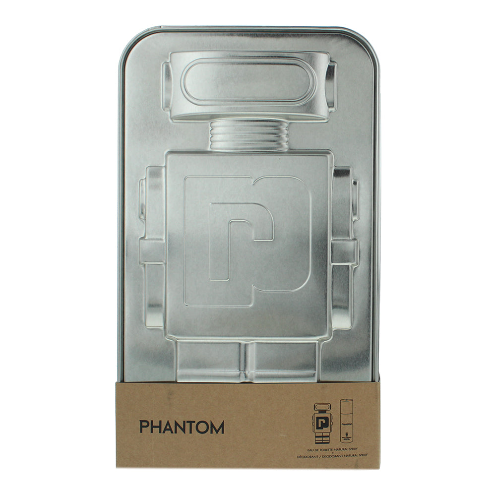 Paco Rabanne Phantom 2 Piece Gift Set: Eau de Toilette 100ml - Deodorant Spray 1 - Box