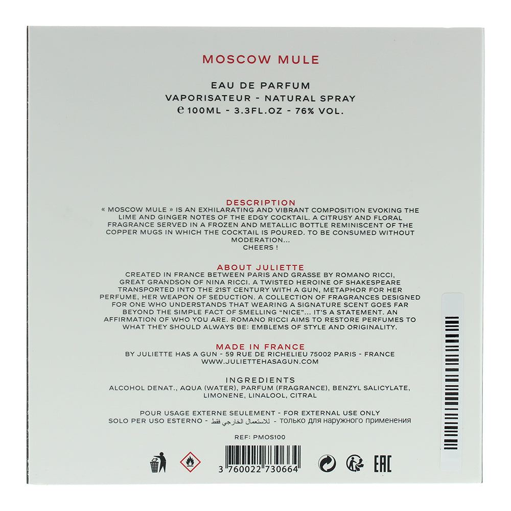 Juliette Has A Gun Moscow Mule Eau De Parfum 100ml