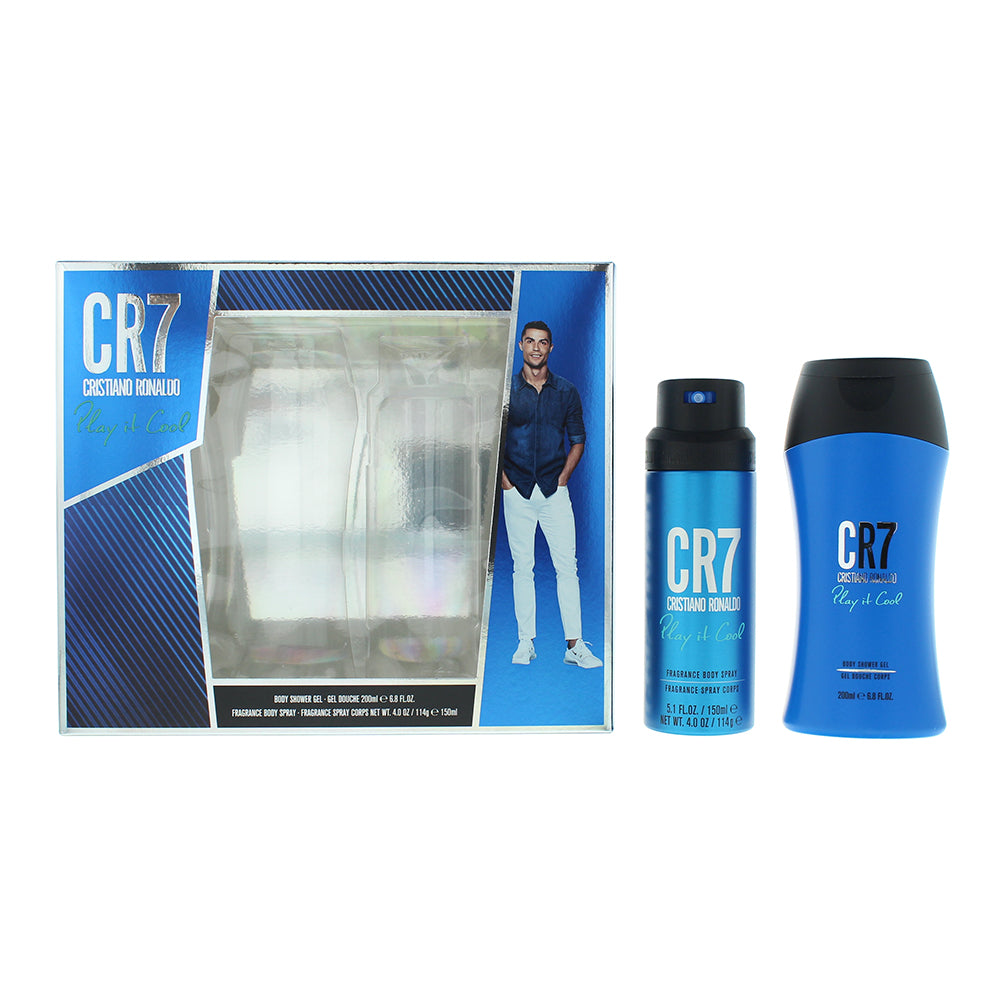 Cristiano Ronaldo Cr7 Play It Cool 2 Piece Gift Set: Shower Gel 200ml - Body Spr