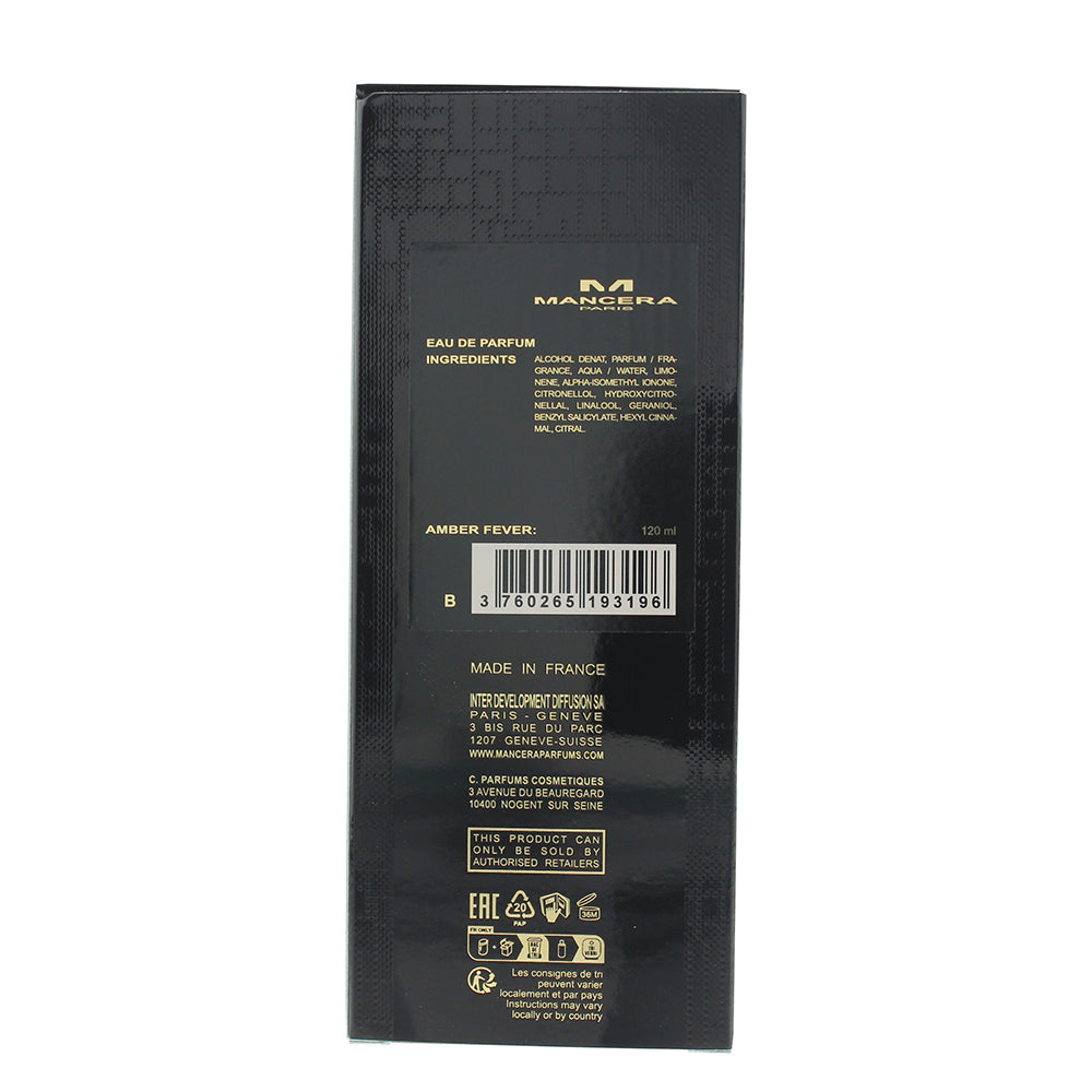 Mancera Paris Amber Fever Eau de Parfum 120ml