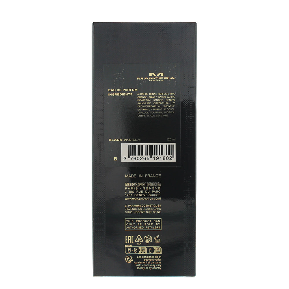 Mancera Paris Black Vanilla Eau de Parfum 120ml