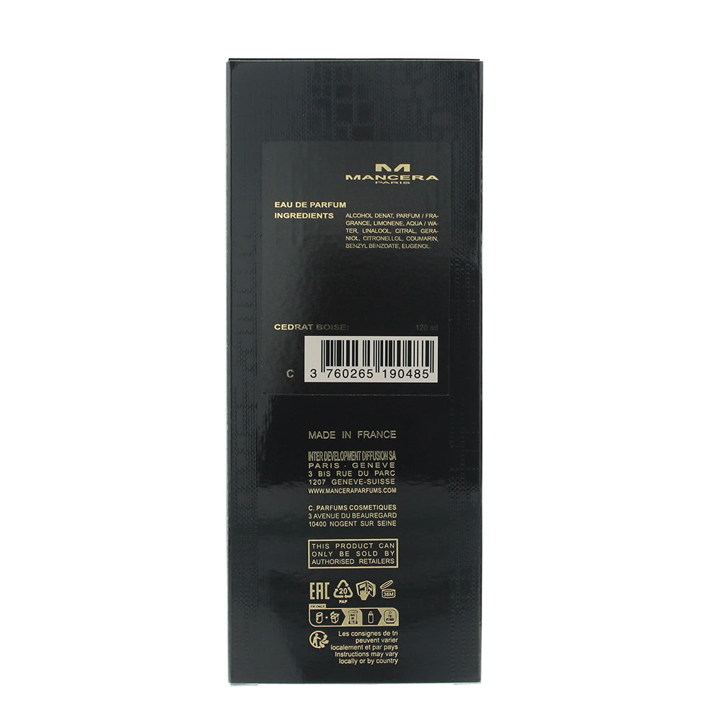 Mancera Paris Cedrat Boise Eau de Parfum 120ml