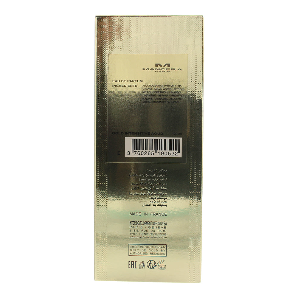 Mancera Paris Gold Intensitive Aoud Eau de Parfum 120ml