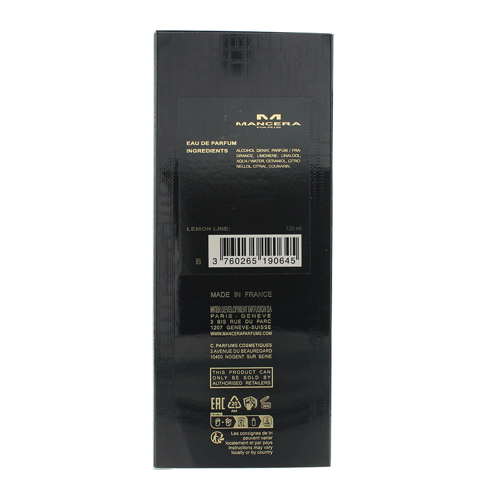 Mancera Paris Lemon Line Eau de Parfum 120ml