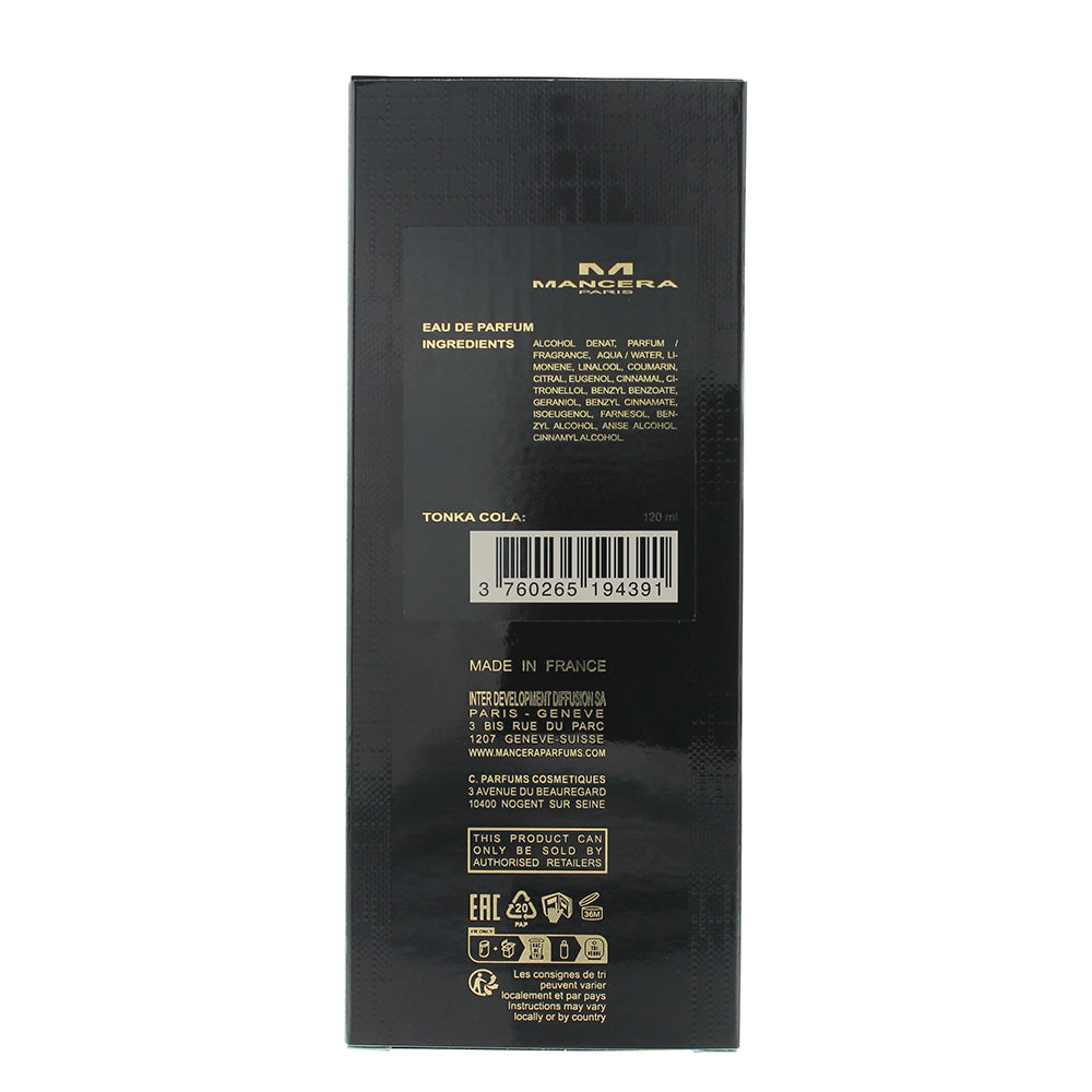 Mancera Paris Tonka Cola Eau de Parfum 120ml