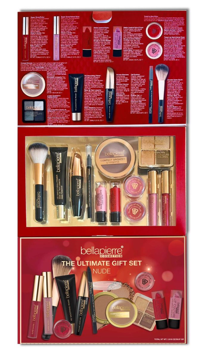 Bellapierre Cosmetics Ultimate Gift Set Nude 12 Piece Gift Set: Eye Palette 4.8g