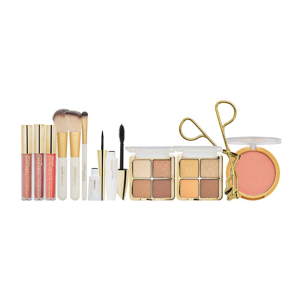 Bellapierre Cosmetics Ultimate Gift Set Glam 12 Piece Gift Set: 2 x Eye Palette  - Product