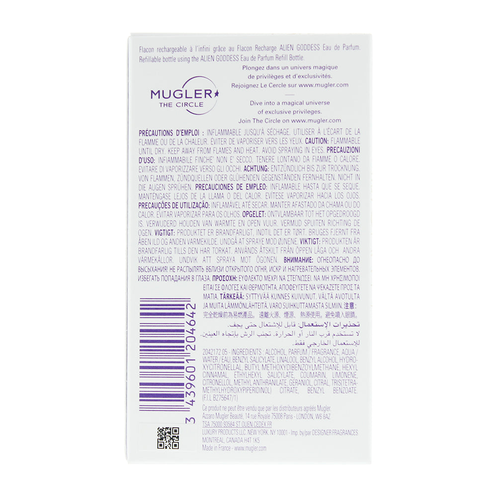 Mugler Alien Goddess Refillable Talisman Eau de Parfum 30ml - Ingredients