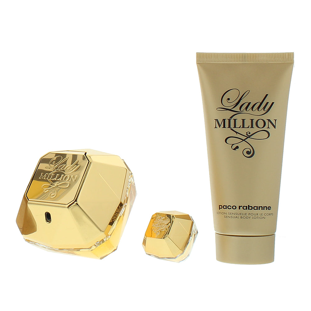 Paco Rabanne Lady Million 3 Piece Gift Set: Eau de Parfum 80ml - Eau de Parfum 5 - Product