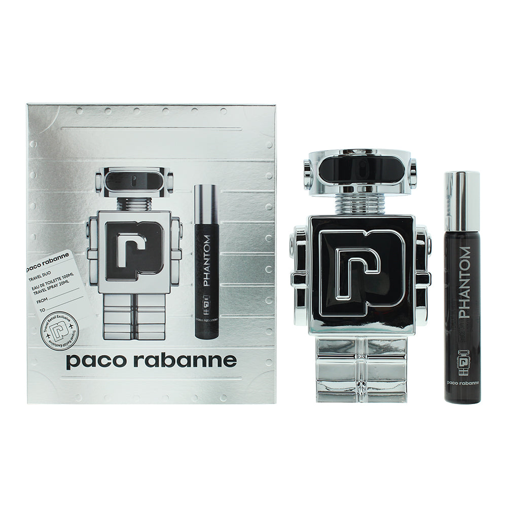 Paco Rabanne Phantom 2 Piece Gift Set: Eau de Toilette 100ml - Eau de Toilette 2