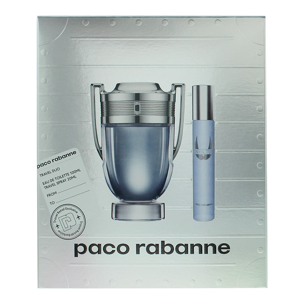Paco Rabanne Invictus 2 Piece Gift Set: Eau de Toilette 100ml - Eau de Toilette  - Box