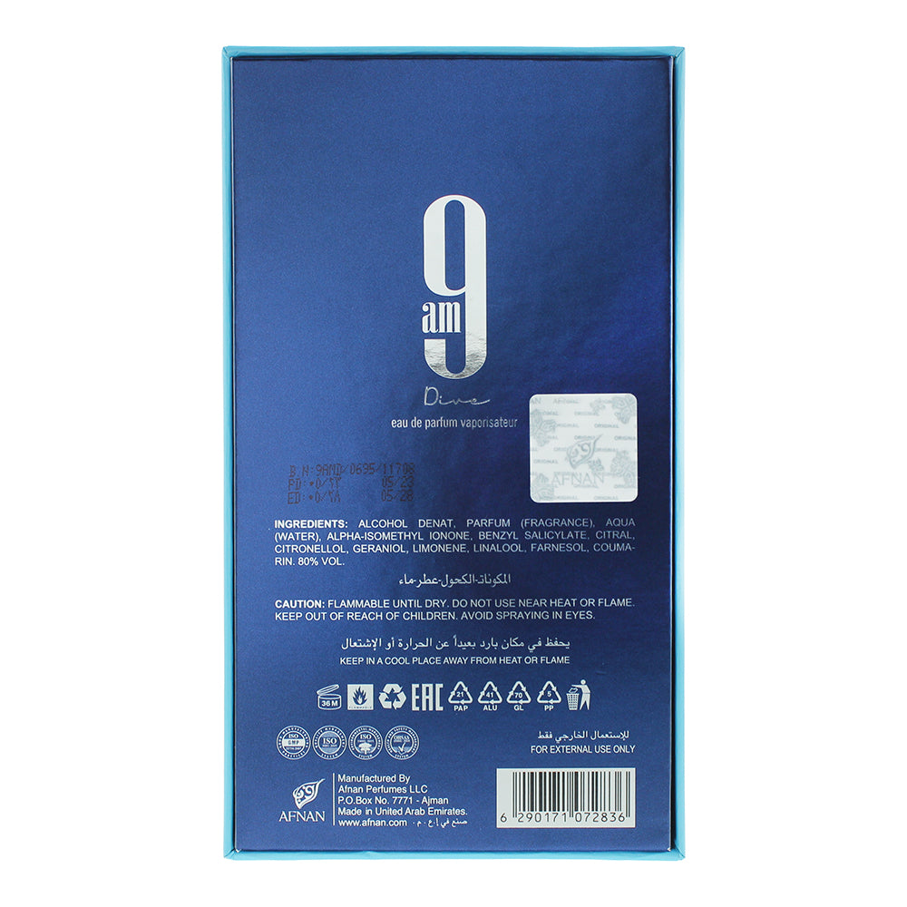 Afnan 9am Dive Eau de Parfum 100ml