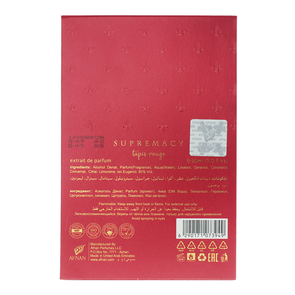 Afnan Supremacy Tapis Rouge Eau de Parfum 90ml
