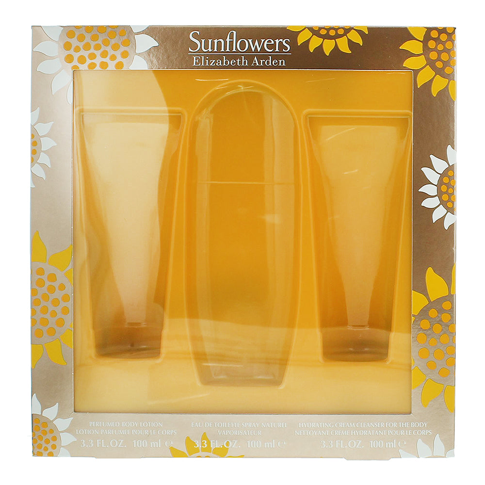 Elizabeth Arden Sunflowers 3 Piece Gift Set: Eau de Toilette 100ml - Body Lotion - Box