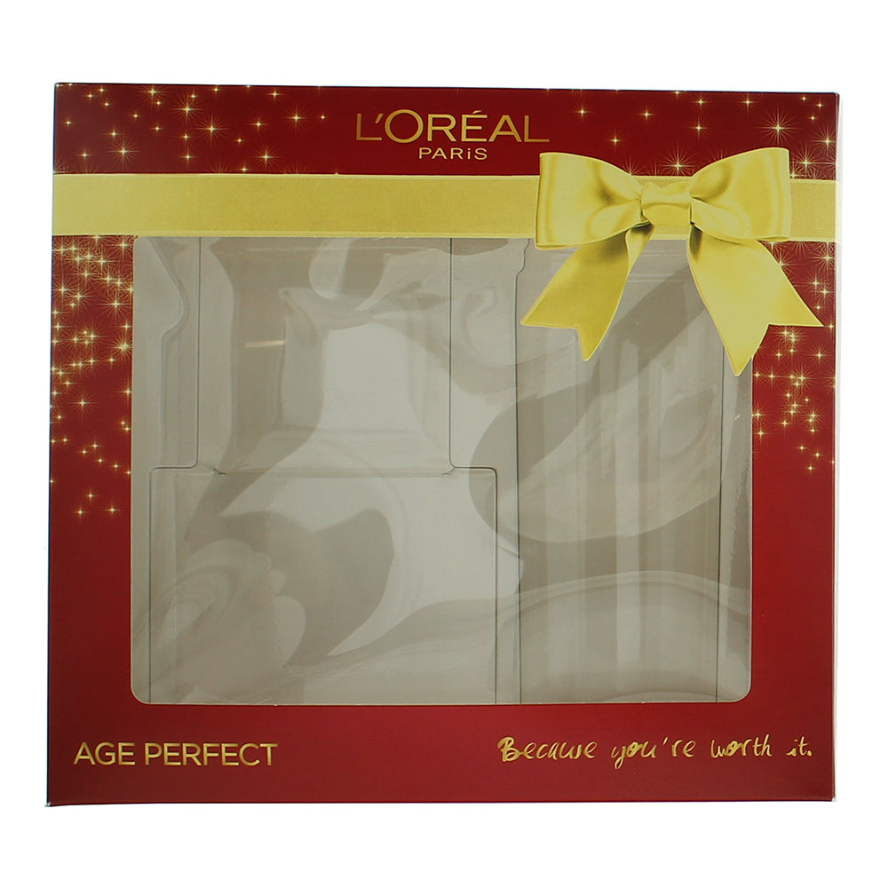 L'oreal Age Perfect 3 Piece Gift Set: Day Cream 50ml - Toner 200ml - Wipes - Box