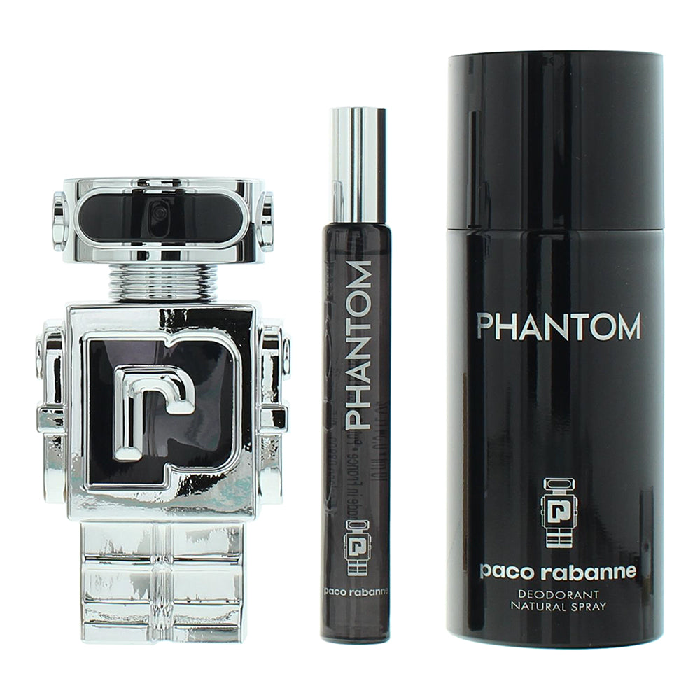 Paco Rabanne Phantom 3 Piece Gift Set: Eau de Toilette 50ml - Deodorant Spray 15 - Product