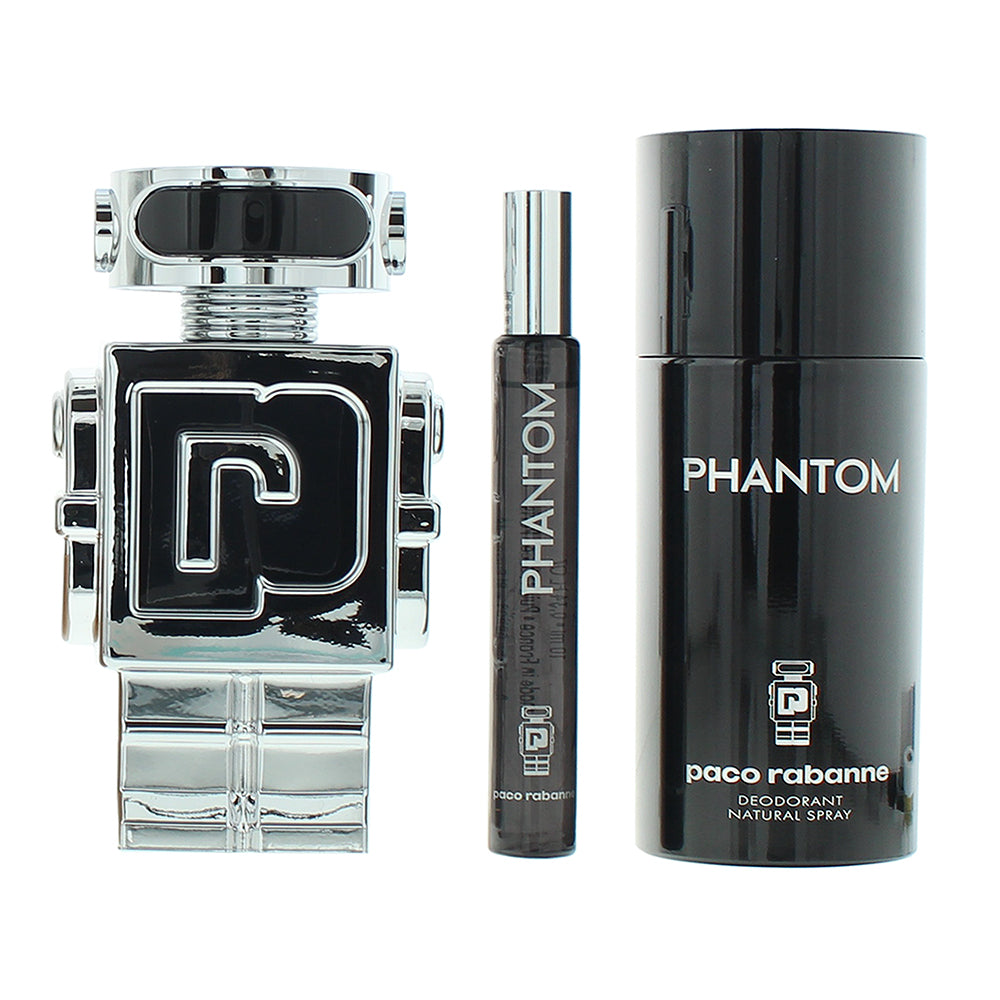 Paco Rabanne Phantom 3 Piece Gift Set: Eau de Toilette 100ml - Deodorant Spray 1 - Product