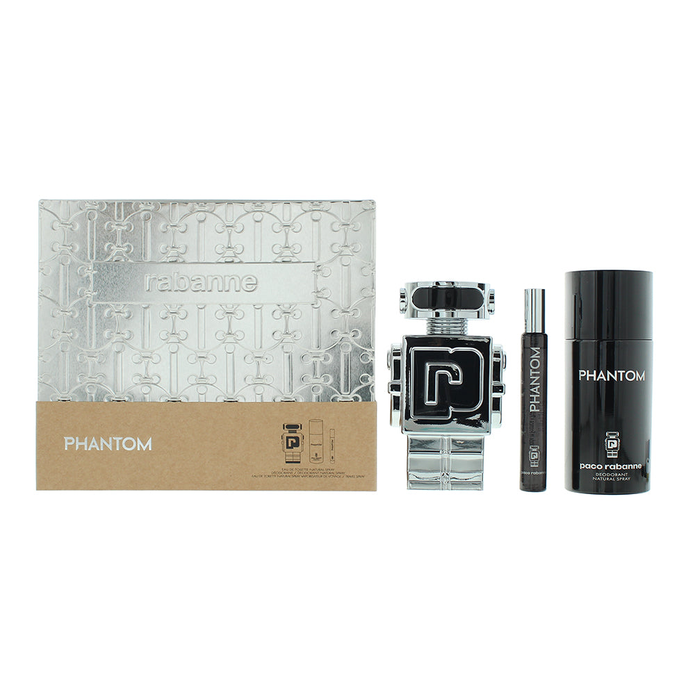 Paco Rabanne Phantom 3 Piece Gift Set: Eau de Toilette 100ml - Deodorant Spray 1