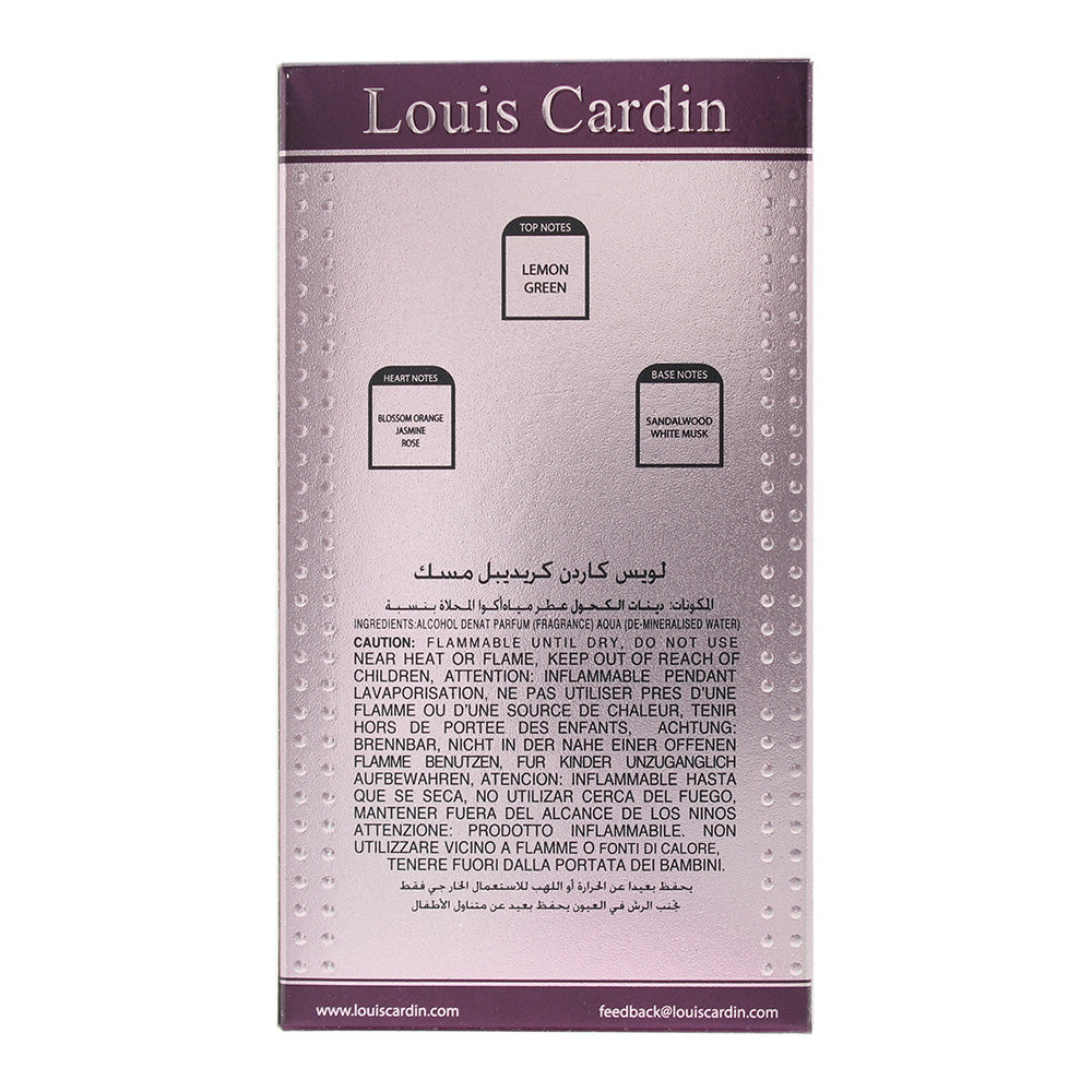 Louis Cardin Credible Musk Eau de Parfum 100ml - Ingredients