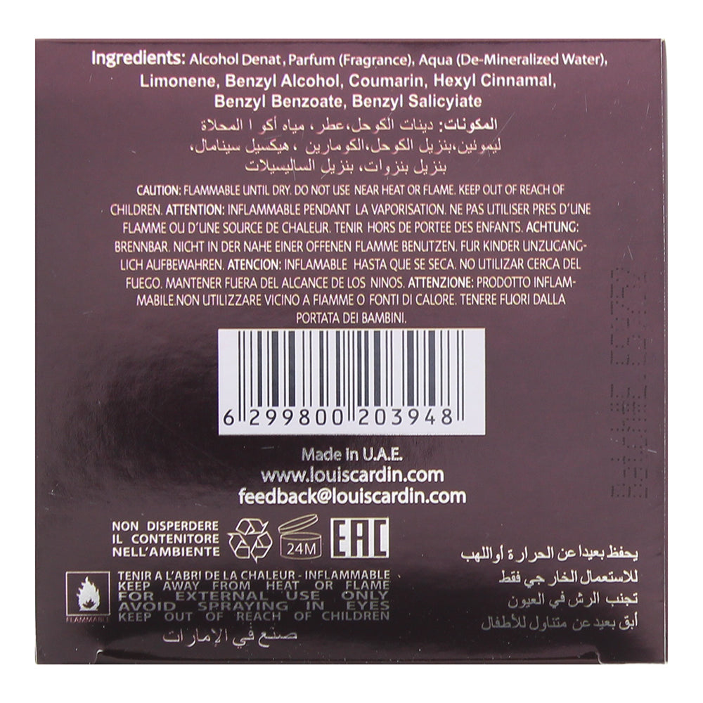 Louis Cardin Exotic Scent Eau de Parfum 100ml - Ingredients
