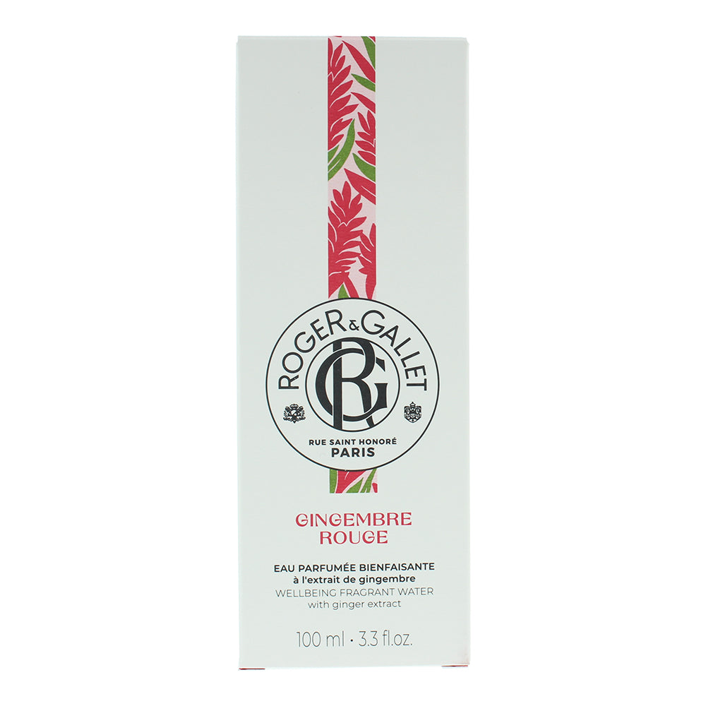Roger & Gallet Gingembre Rouge Wellbeing Fragrant Water  100ml - Box