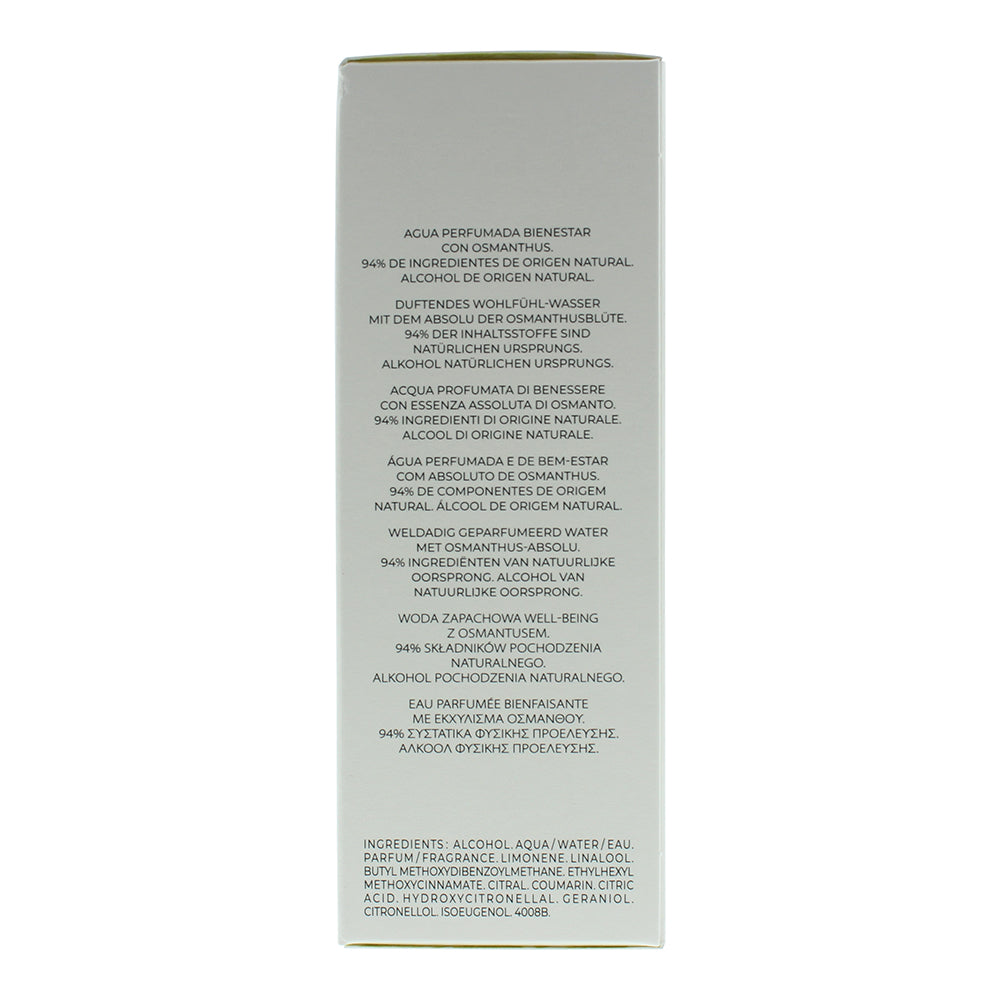 Roger & Gallet Fleur D'osmanthus Fragrant Wellbeing Water 100ml - Ingredients
