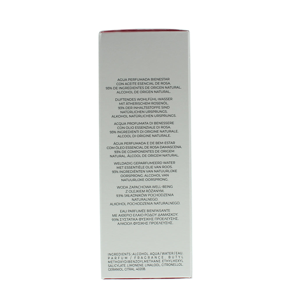 Roger & Gallet Rose Fragrant Wellbeing Water 100ml - Ingredients