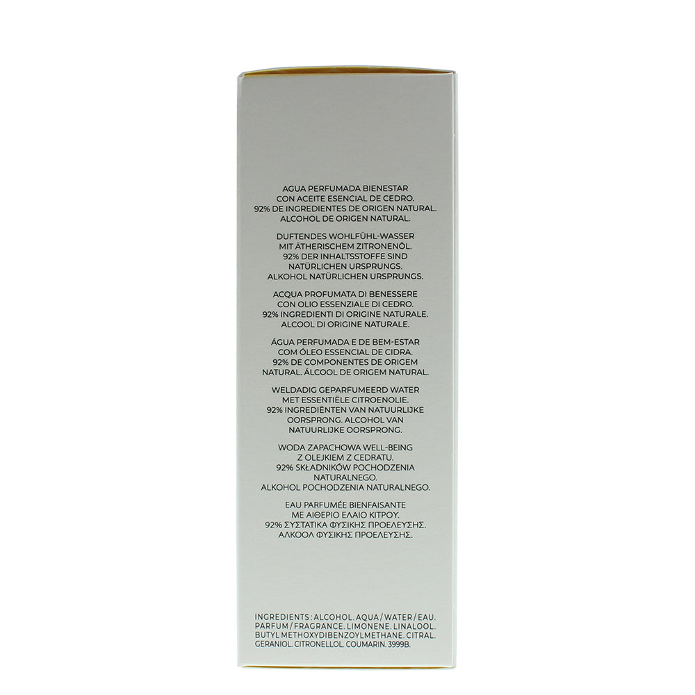 Roger & Gallet Cedrat Fragrant Wellbeing Water 100ml - Ingredients