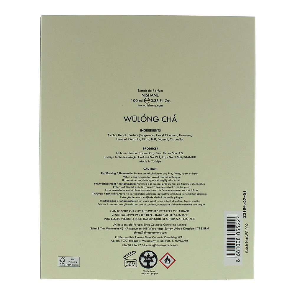 Nishane Wulóng Chá Extrait de Parfum 100ml