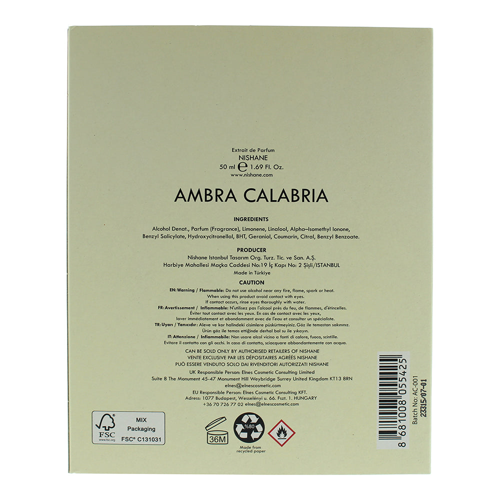 Nishane Ambra Calabria Extrait de Parfum 50ml