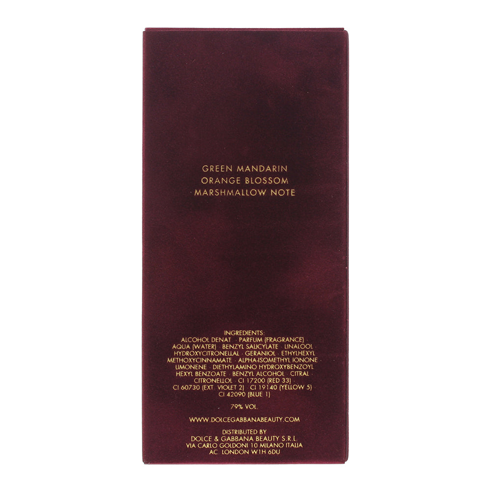 Dolce & Gabbana Pour Femme Eau de Parfum 100ml - Ingredients