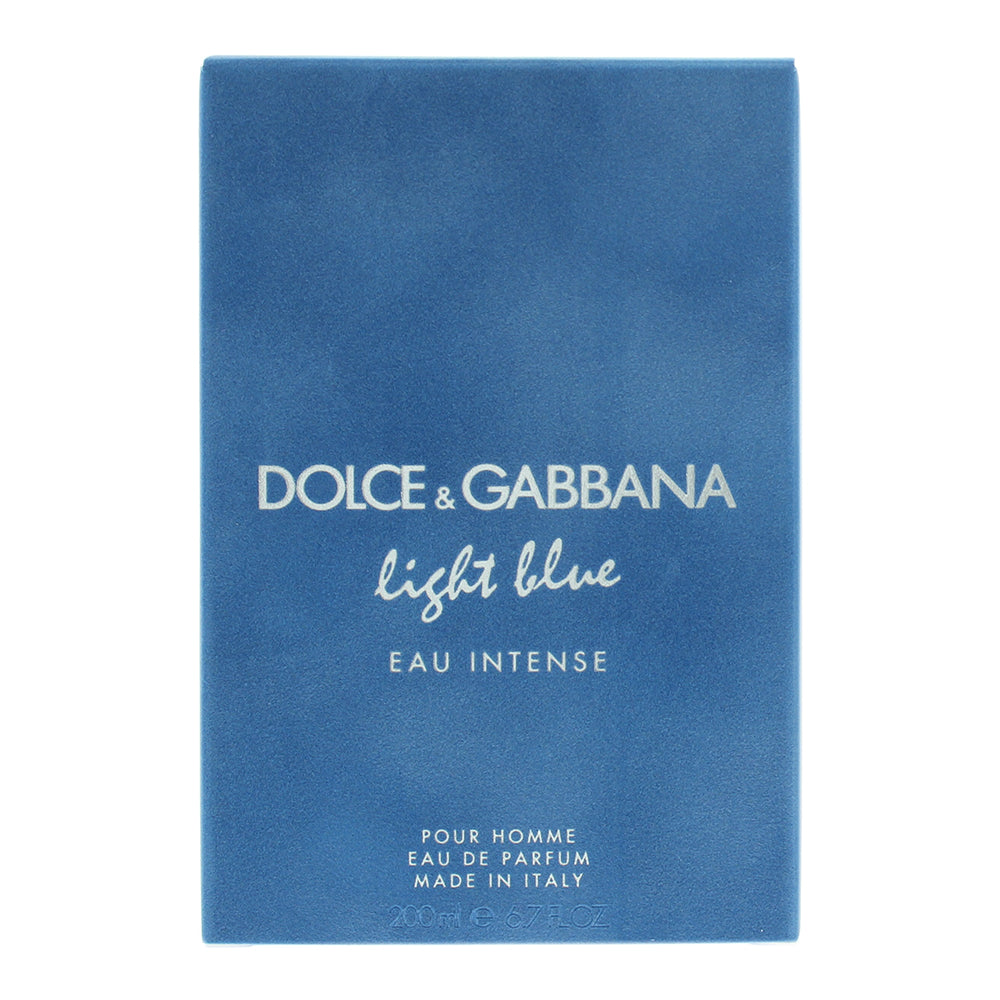Dolce & Gabbana Light Blue Eau Intense Pour Homme Eau de Parfum 200ml - Box
