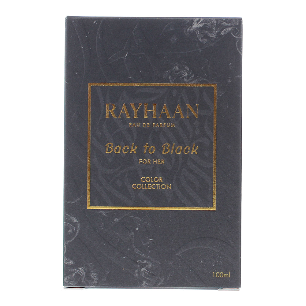 Rayhaan Back To Black Eau de Parfum 100ml - Box