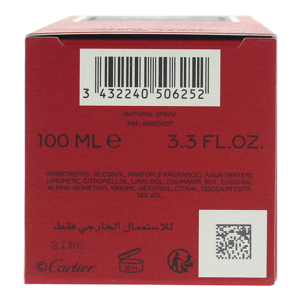 Cartier Pasha De Cartier Edition Noire Eau de Toilette 100ml