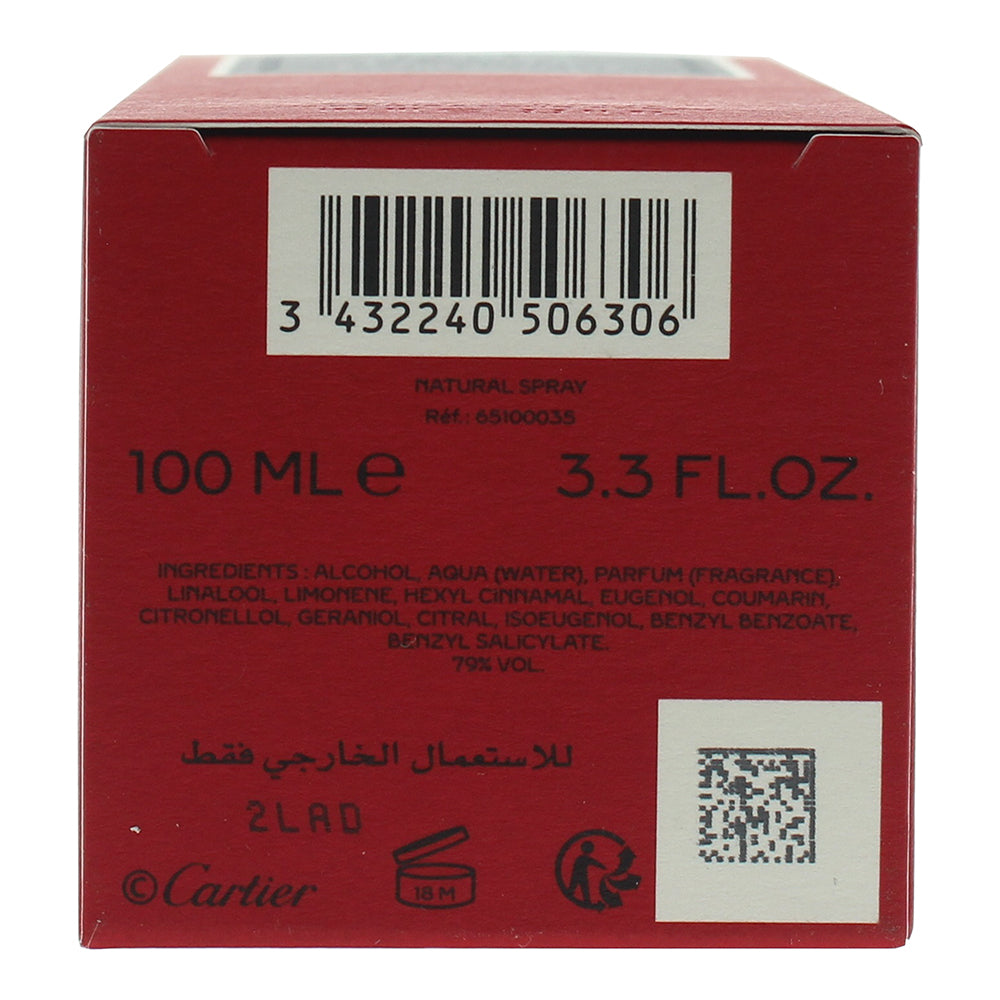 Cartier Pasha De Cartier Eau de Toilette 100ml