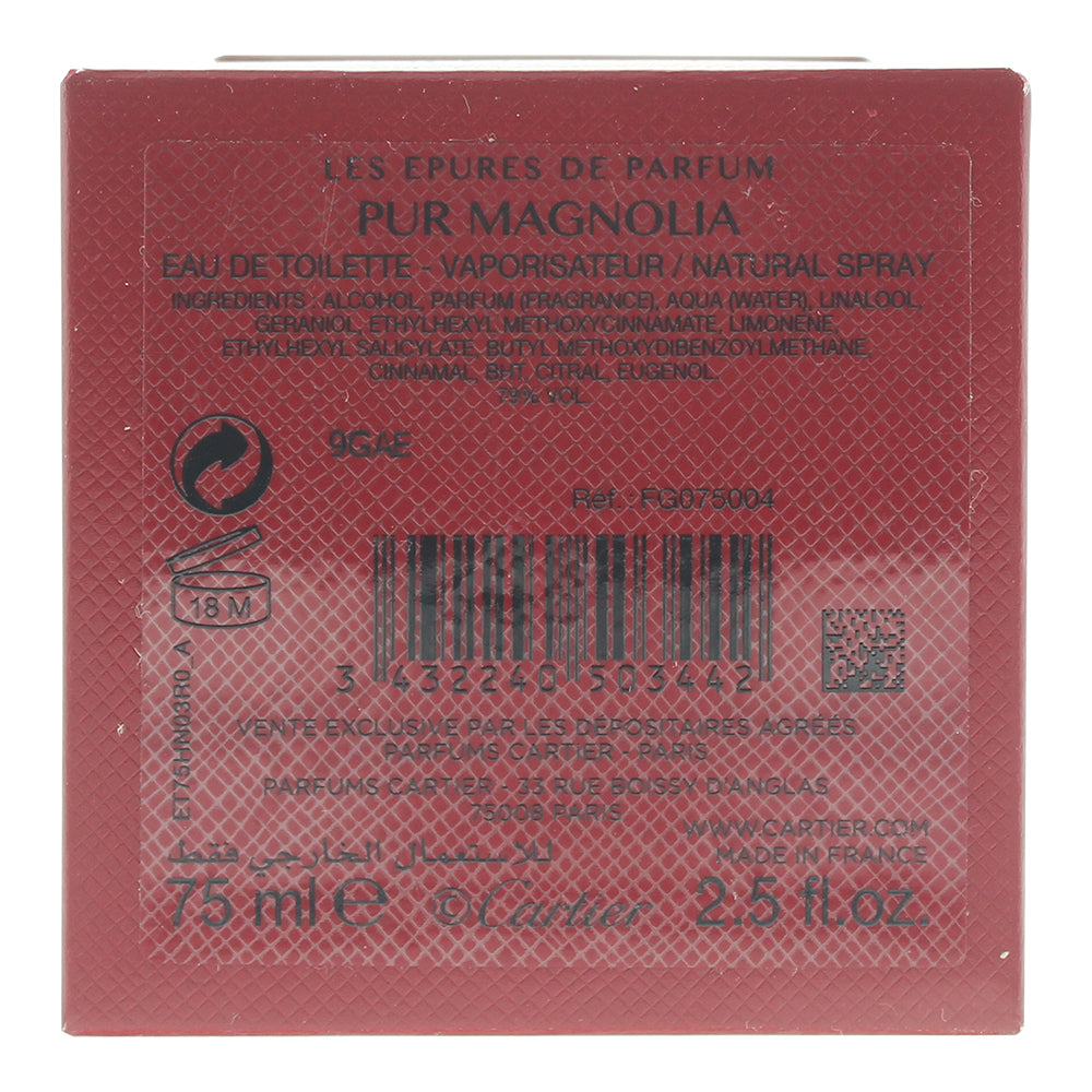 Cartier Pur Magnolia Eau de Toilette 75ml