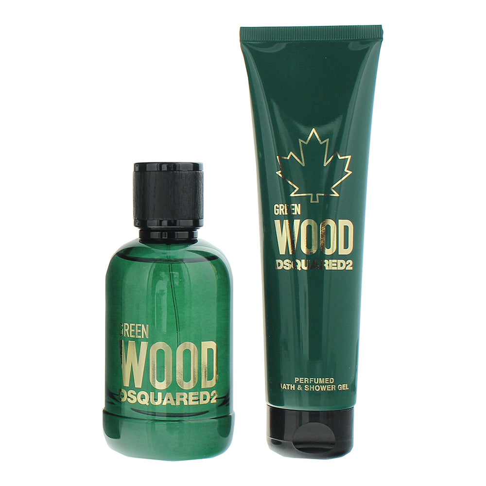 Dsquared2 Green Wood 2 Piece Gift Set: Eau de Toilette 100ml - Shower Gel 150ml - Product
