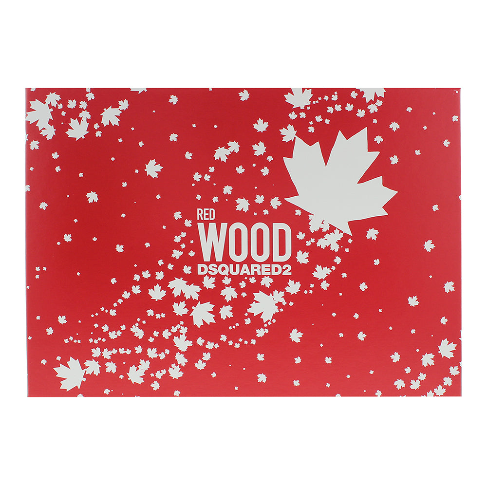 Dsquared2 Red Wood 3 Piece Gift Set: Eau de Toilette 50ml - Shower Gel 50ml - Ni - Box