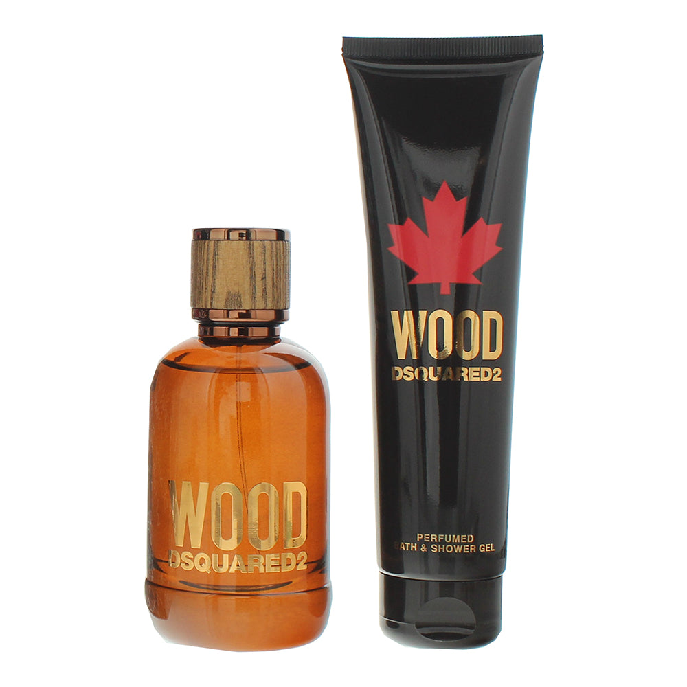 Dsquared2 Wood 2 Piece Gift Set: Eau de Toilette 100ml - Shower Gel 150ml - Product