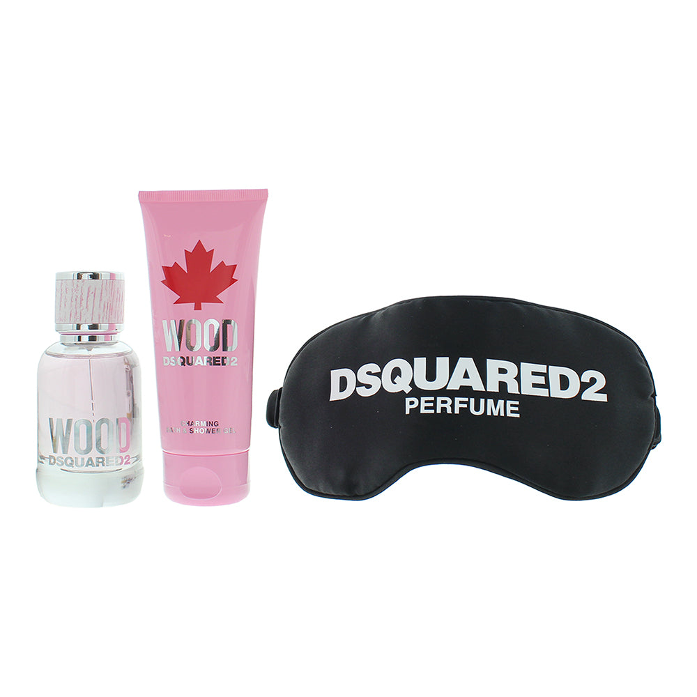 Dsquared2 Wood For Her 3 Piece Gift Set: Eau de Toilette 50ml - Shower Gel 50ml  - Product