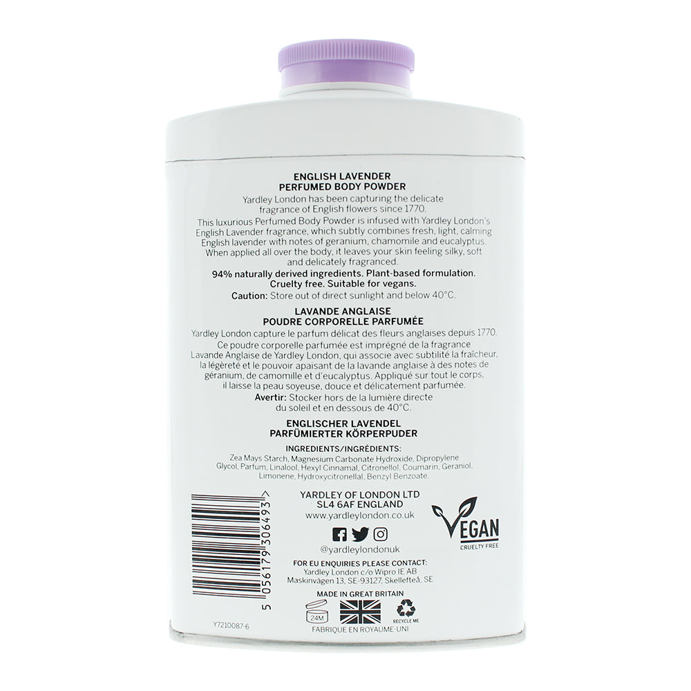 Yardley English Lavender Perfumed Body Powder 200g