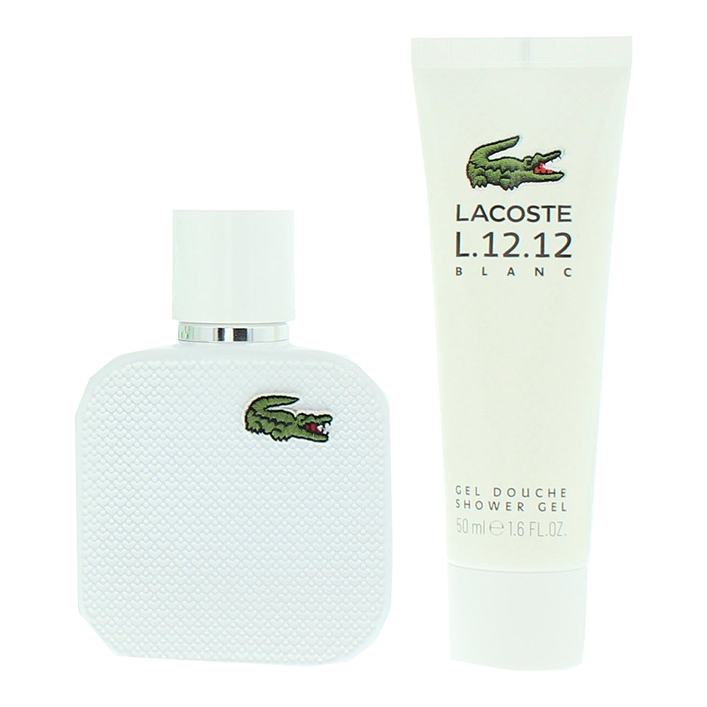 Lacoste Eau De Lacoste L.12.12 Blanc 2 Piece Gift Set: Eau de Toilette 50ml - Sh - Product