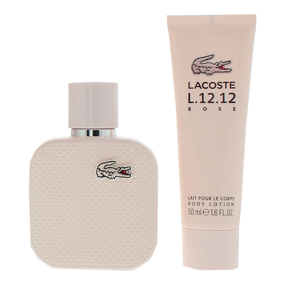 Lacoste Eau de Lacoste L.12.12 Rose 2 Piece Gift Set: Eau de Parfum 50ml - Body  - Product