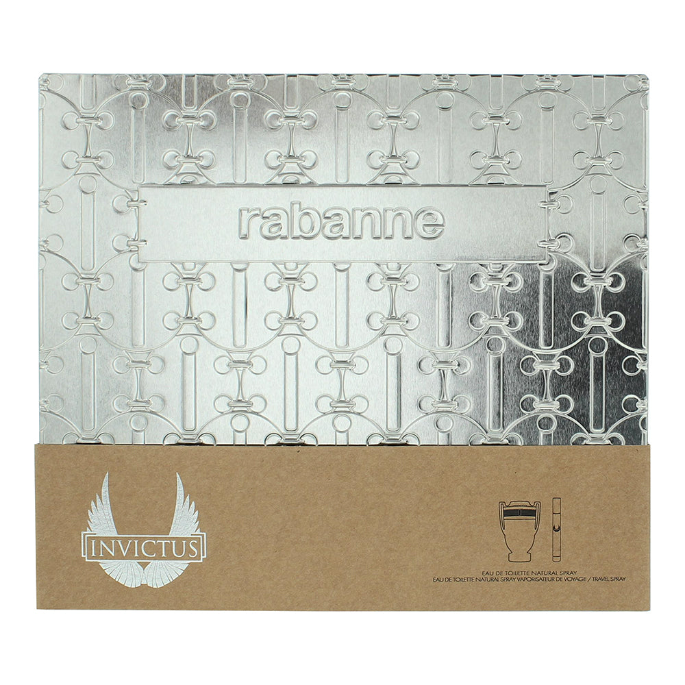Paco Rabanne Invictus 2 Piece Gift Set: Eau de Toilette 100ml - Eau de Toilette  - Box