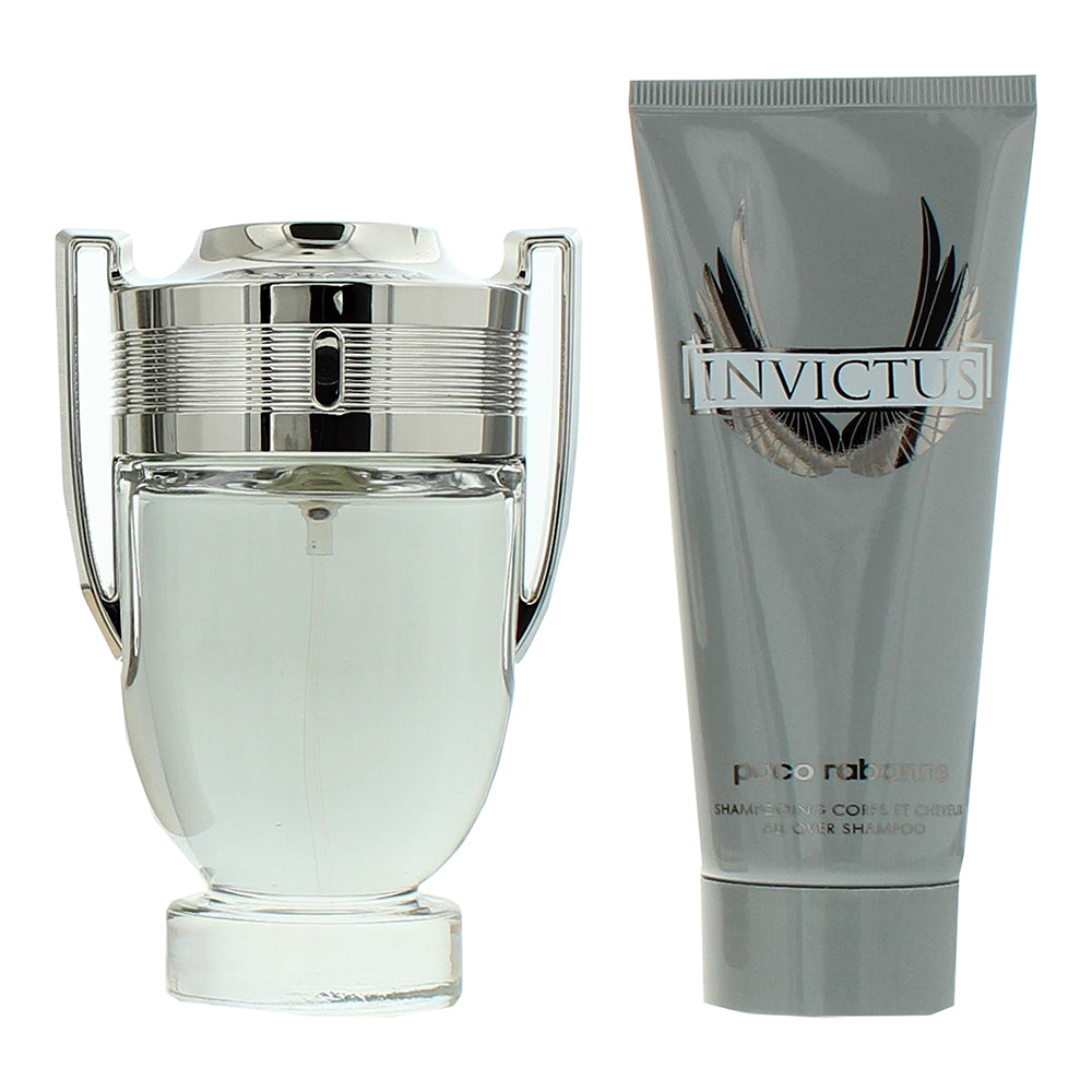 Paco Rabanne Invictus 2 Piece Gift Set: Eau de Toilette 100ml - Shower Gel 100ml - Product