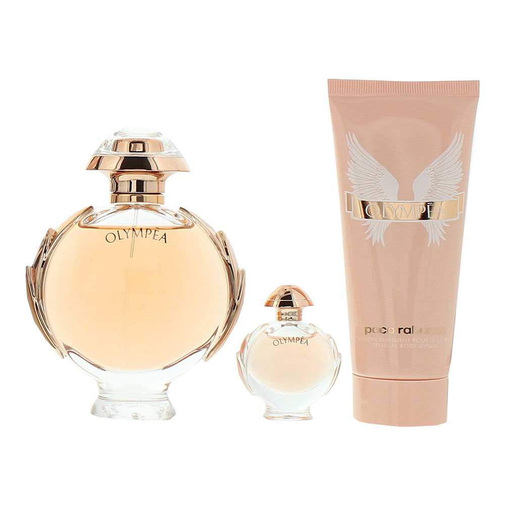 Paco Rabanne Olympéa 3 Piece Gift Set: Eau de Parfum 80ml - Eau de Parfum 6ml -  - Product