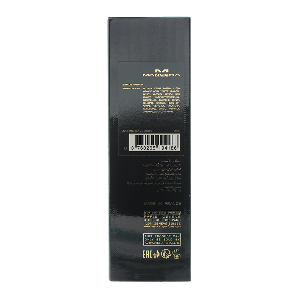 Mancera Paris Jasmin Exclusif Eau de Parfum 60ml