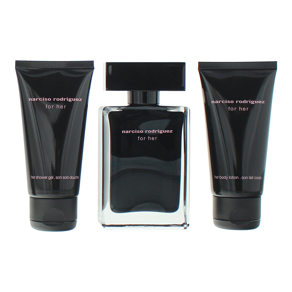 Narciso Rodriguez For Her 3 Piece Gift Set: Eau de Toilette 50ml - Body Lotion 5 - Product