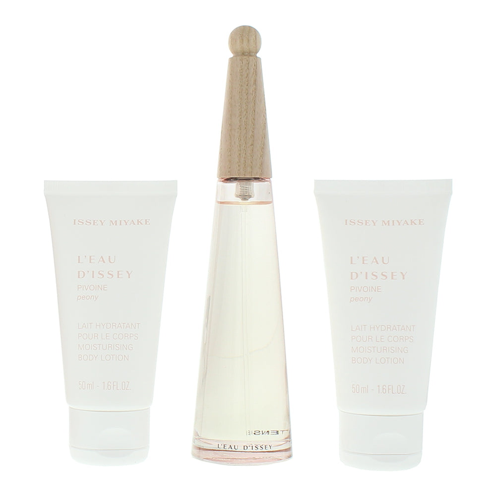 Issey Miyake L'eau D'issey Pivoine 3 Piece Gift Set: Eau de Toilette 50ml - Body - Product